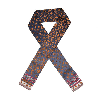 Louis Vuitton Silk Monogram Map Bandeau Quetsche 1 of 5