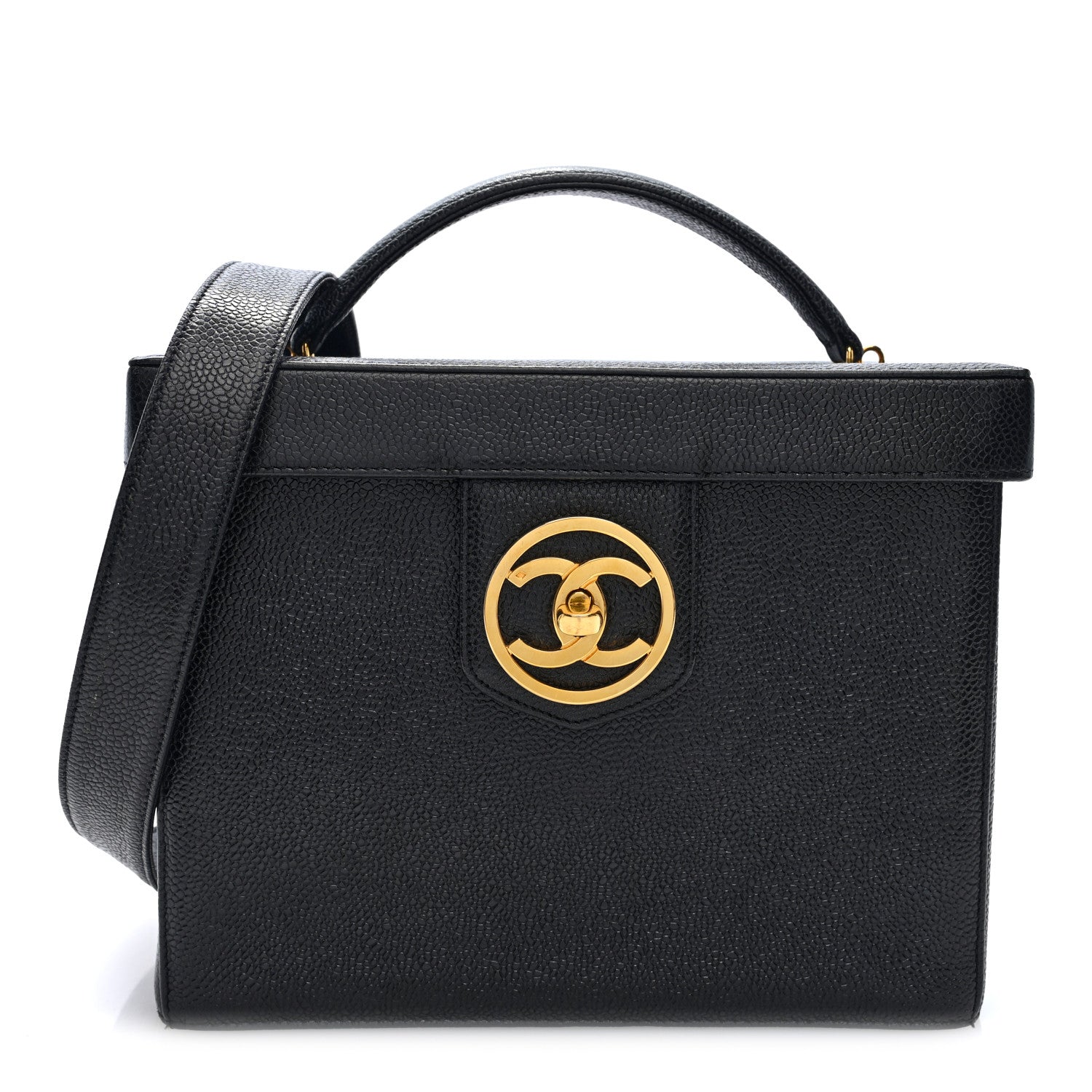Chanel Caviar Vanity Train Case Black 1 of 11