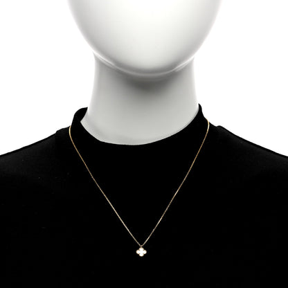 Van Cleef & Arpels 18K Yellow Gold Mother of Pearl Sweet Alhambra Pendant Necklace 3 of 5