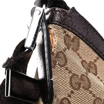 Gucci Monogram Medium Half Moon Hobo Dark Brown 21 of 21