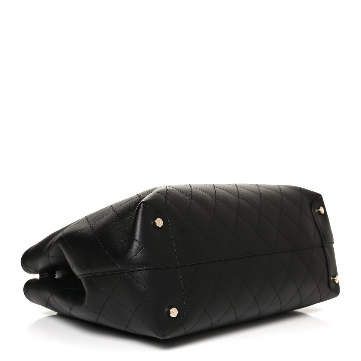 Calfskin Large Serial Shopper Tote Black