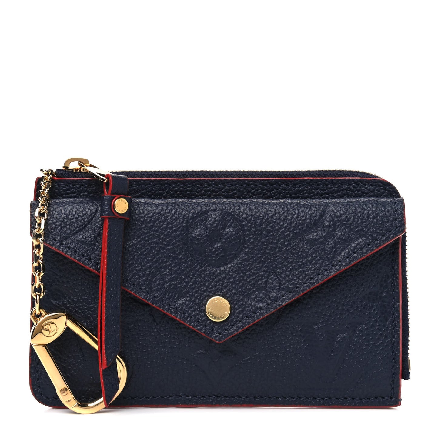 Empreinte Recto Verso Card Holder Marine Rouge