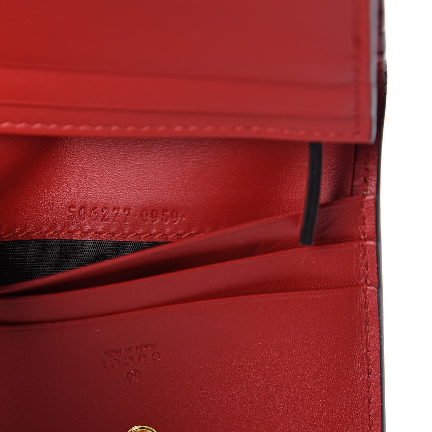 Gucci GG Supreme Monogram Bosco Patch Card Case Wallet Beige Malva Hibiscus Red 10 of 11
