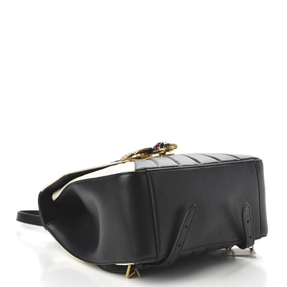 Gucci Calfskin Bamboo Trapuntata Queen Margaret Backpack Mystic White Black 3 of 9