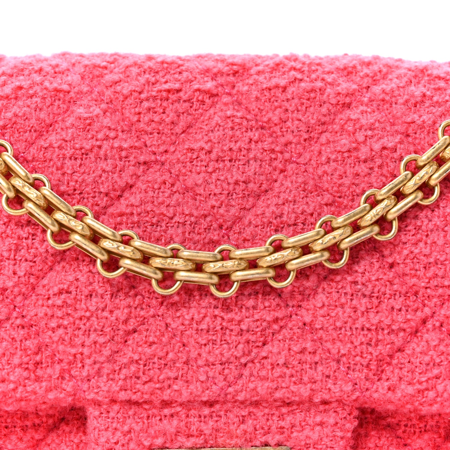 Chanel Tweed Quilted 2.55 Reissue Mini Flap Pink 8 of 13