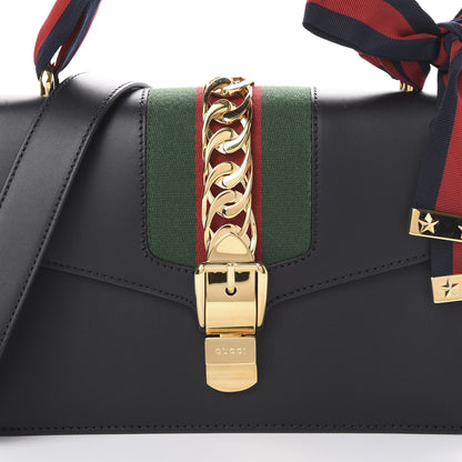 Gucci Calfskin Small Sylvie Shoulder Bag Black 7 of 12
