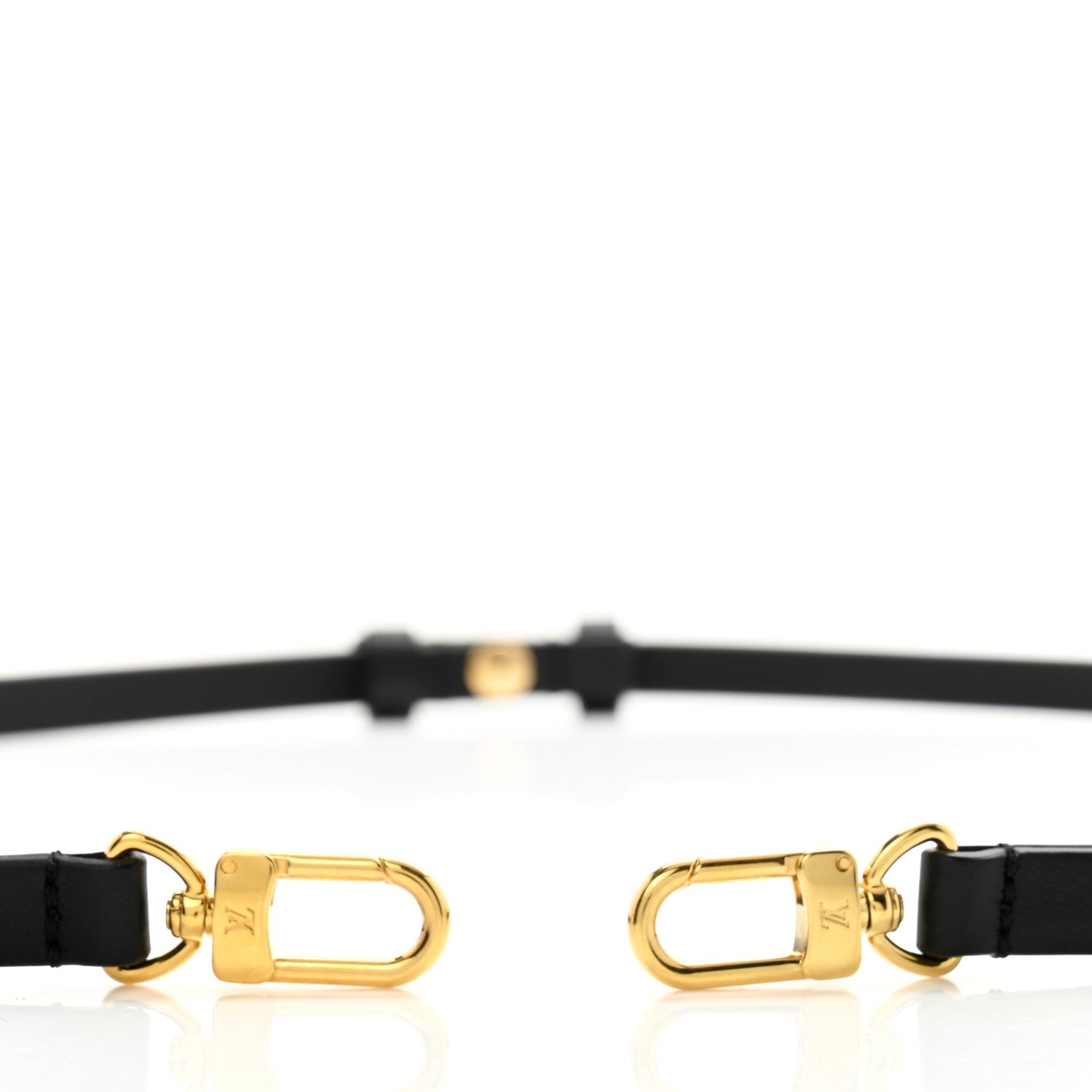 Louis Vuitton Calfskin 16mm Adjustable Shoulder Strap Black 3 of 3