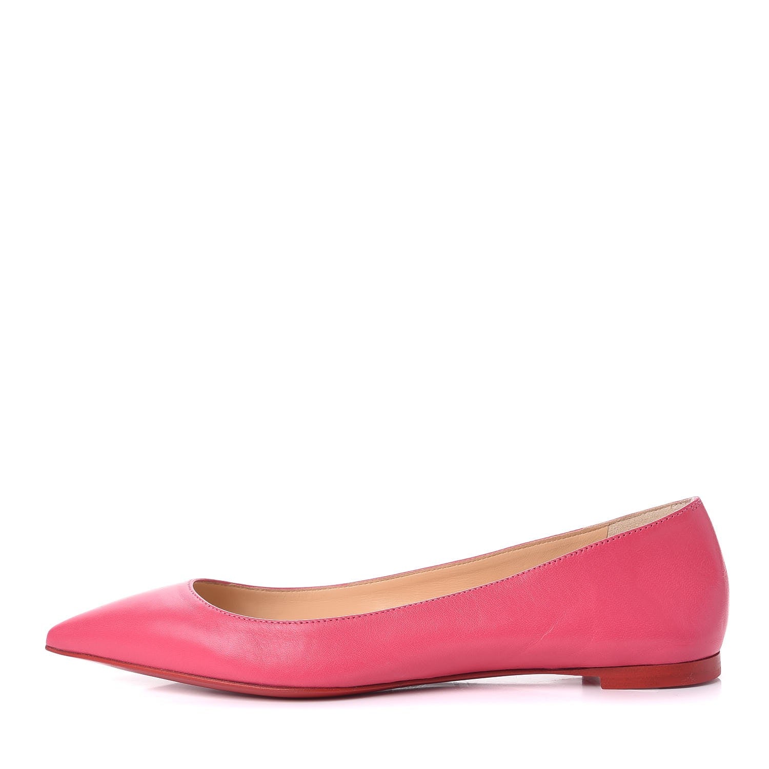 Christian Louboutin Shiny Nappa Ballalla Flats 37.5 Darling 1 of 10