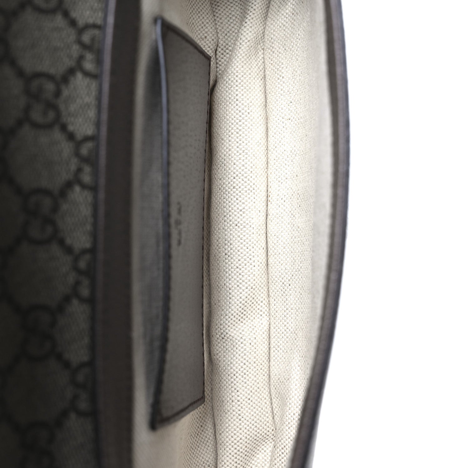 Gucci GG Supreme Monogram Textured Dollar Calfskin Web Mini Ophidia Envelope Shoulder Bag Beige Ebony New Acero 4 of 10