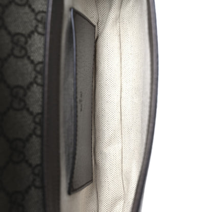 Gucci GG Supreme Monogram Textured Dollar Calfskin Web Mini Ophidia Envelope Shoulder Bag Beige Ebony New Acero 4 of 10