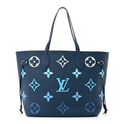 Louis Vuitton Empreinte Monogram Giant Neverfull MM Degrade Bleu 1 of 11