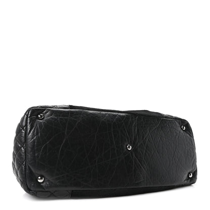 Chanel Aged Calfskin Pony Hair Quilted Small Miss Pony Drawstring Tote Black 4 of 10
