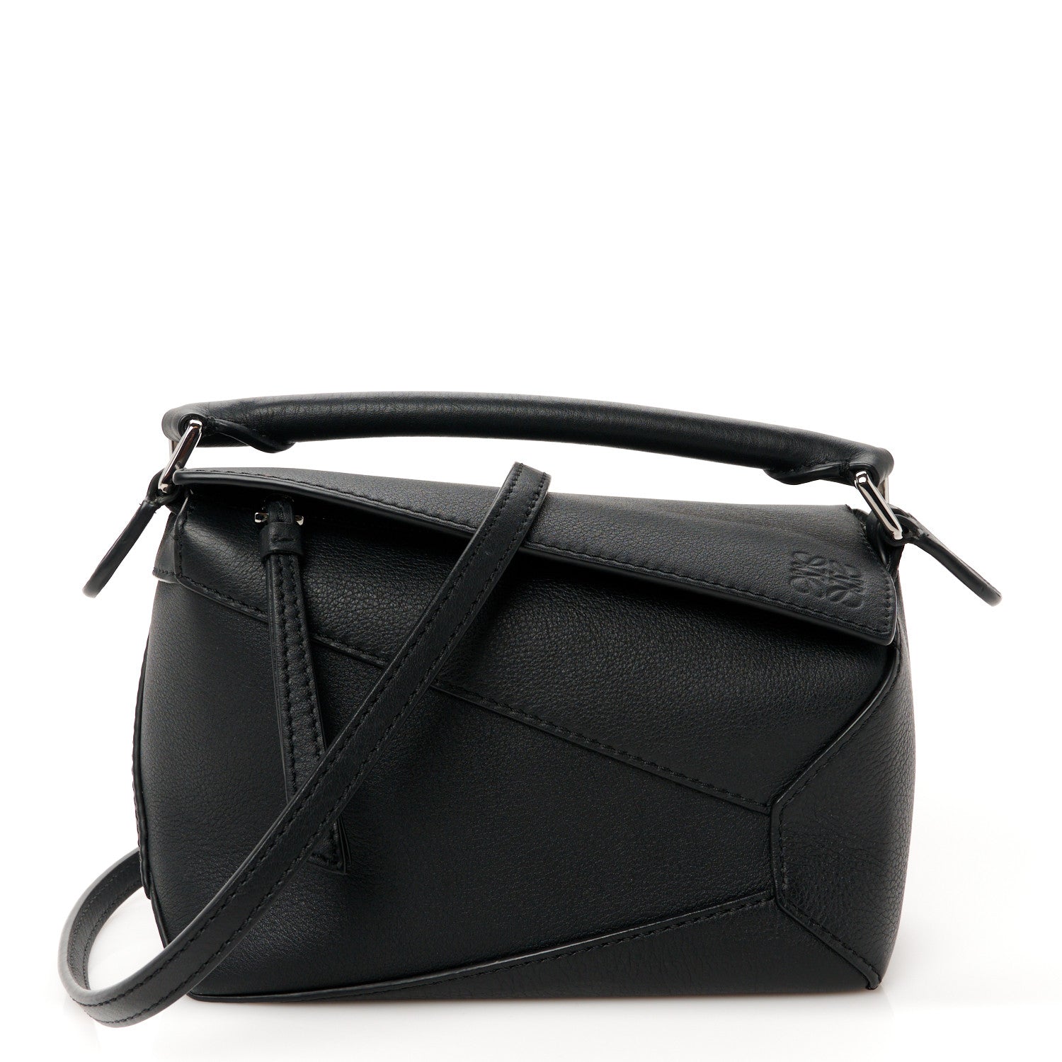 Loewe Calfskin Mini Puzzle Edge Bag Black 1 of 10