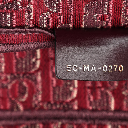 Christian Dior Velvet Oblique Saddle Bag Burgundy 8 of 10