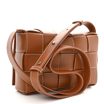 Bottega Veneta Lambskin Maxi Intrecciato Edge Stitch Cassette Crossbody Bag Wood 3 of 12