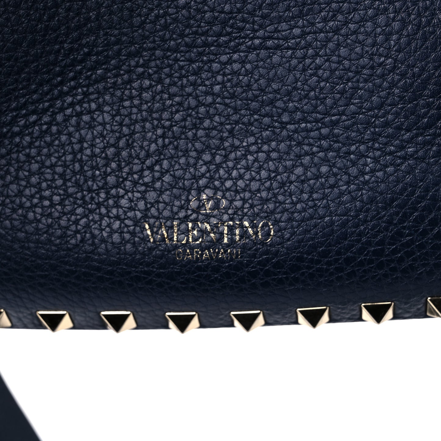 Pebbled Calfskin Mini Rockstud Flip-Lock Messenger Bag Marine
