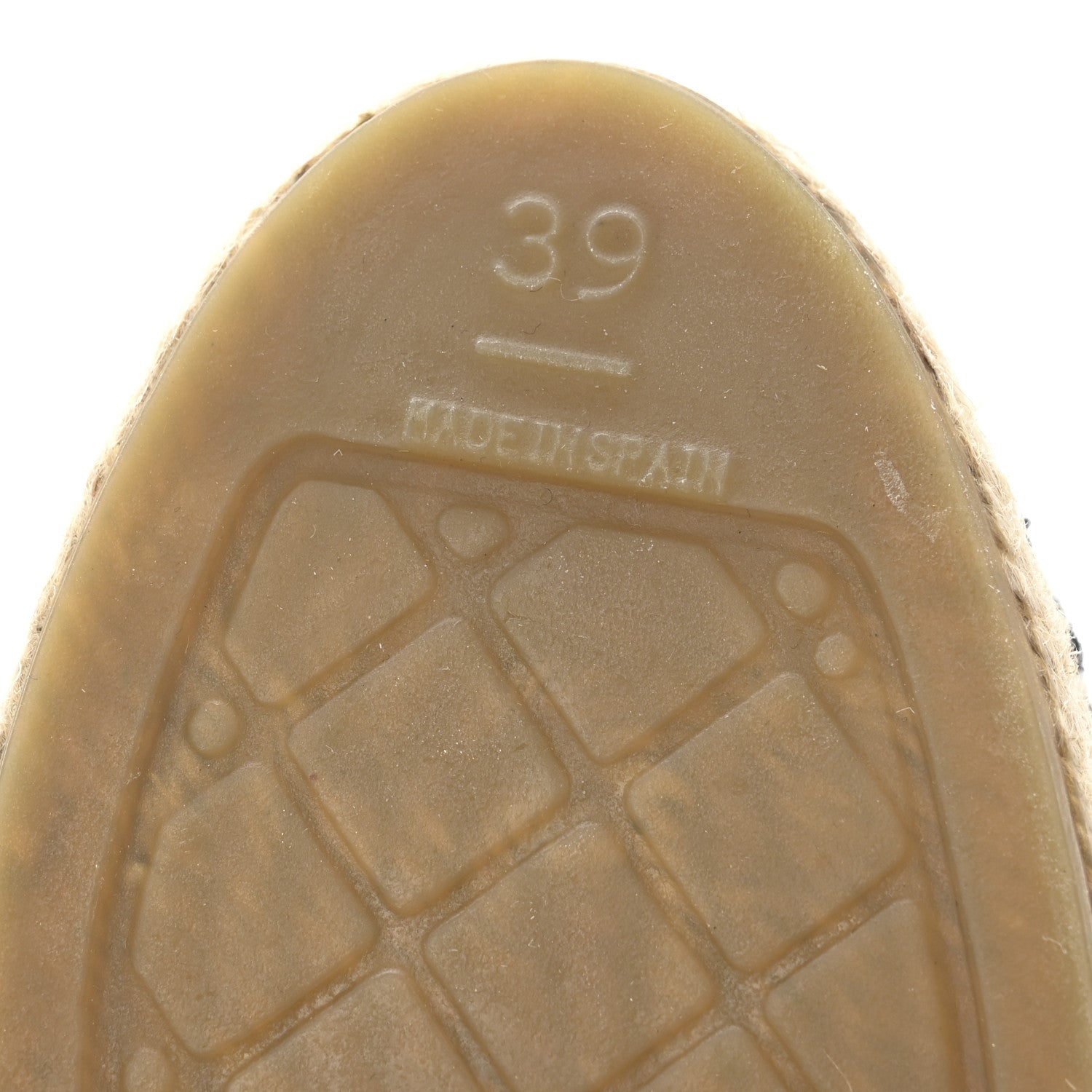 Chanel Tweed CC Espadrilles 39 Ecru White Blue Black 7 of 10