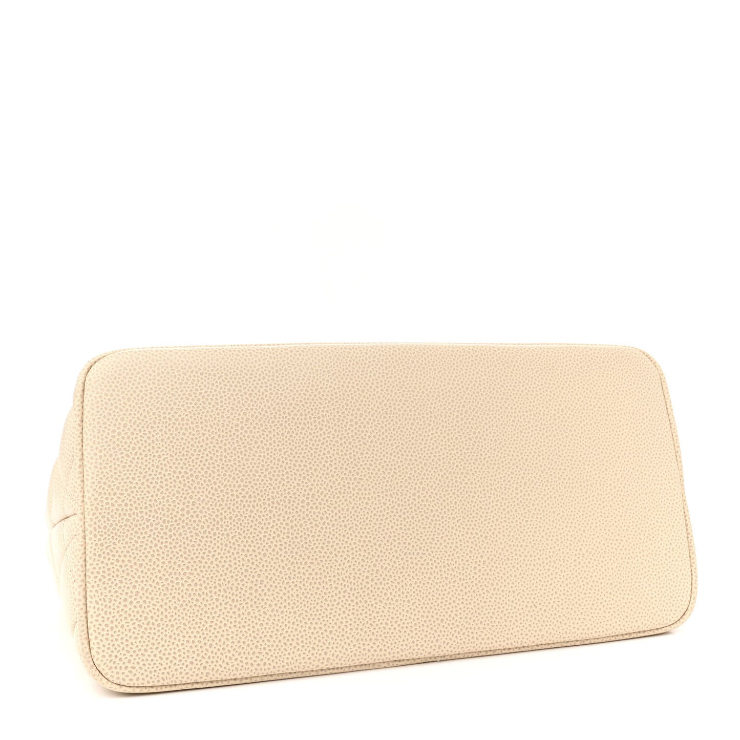Caviar Quilted Medallion Tote Light Beige