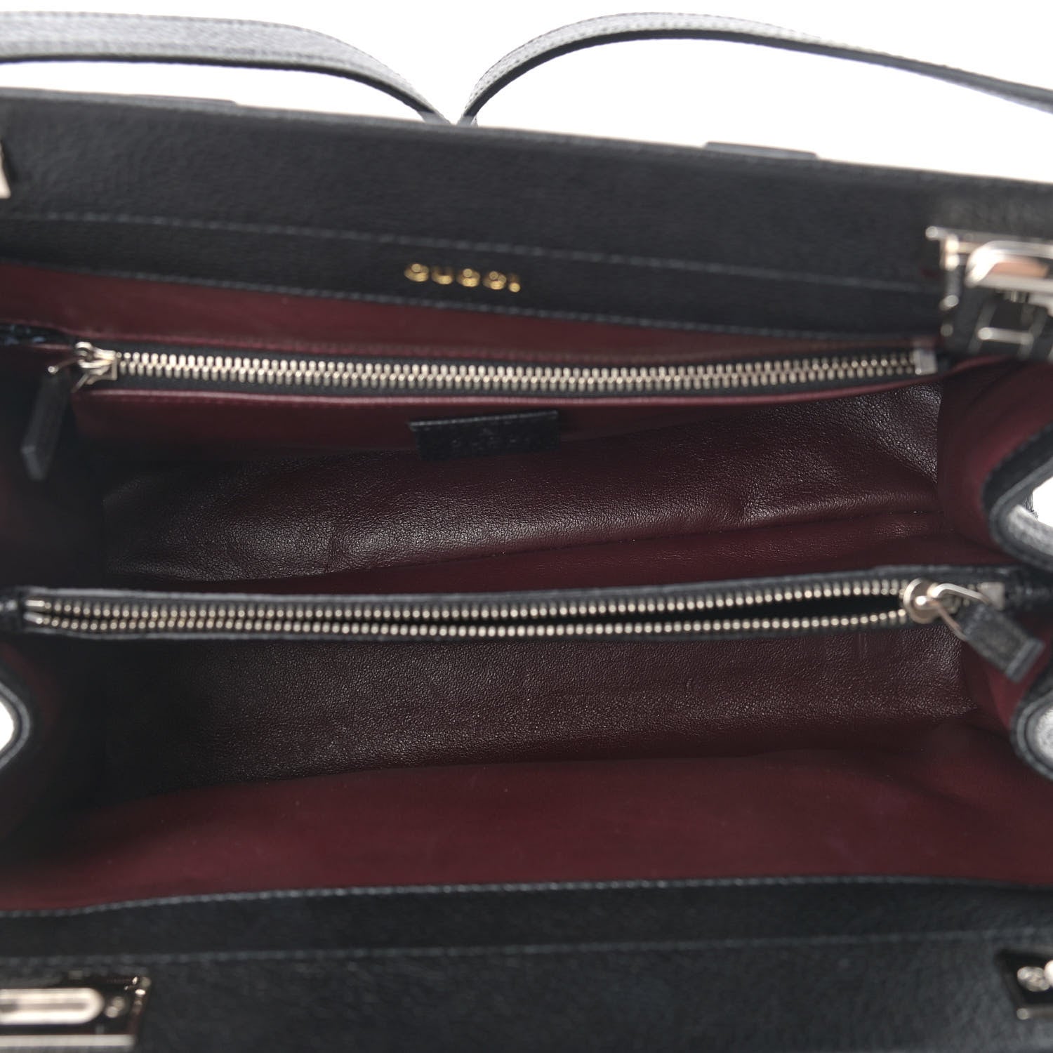 Gucci Grainy Calfskin Small Zumi Top Handle Bag Black 6 of 13