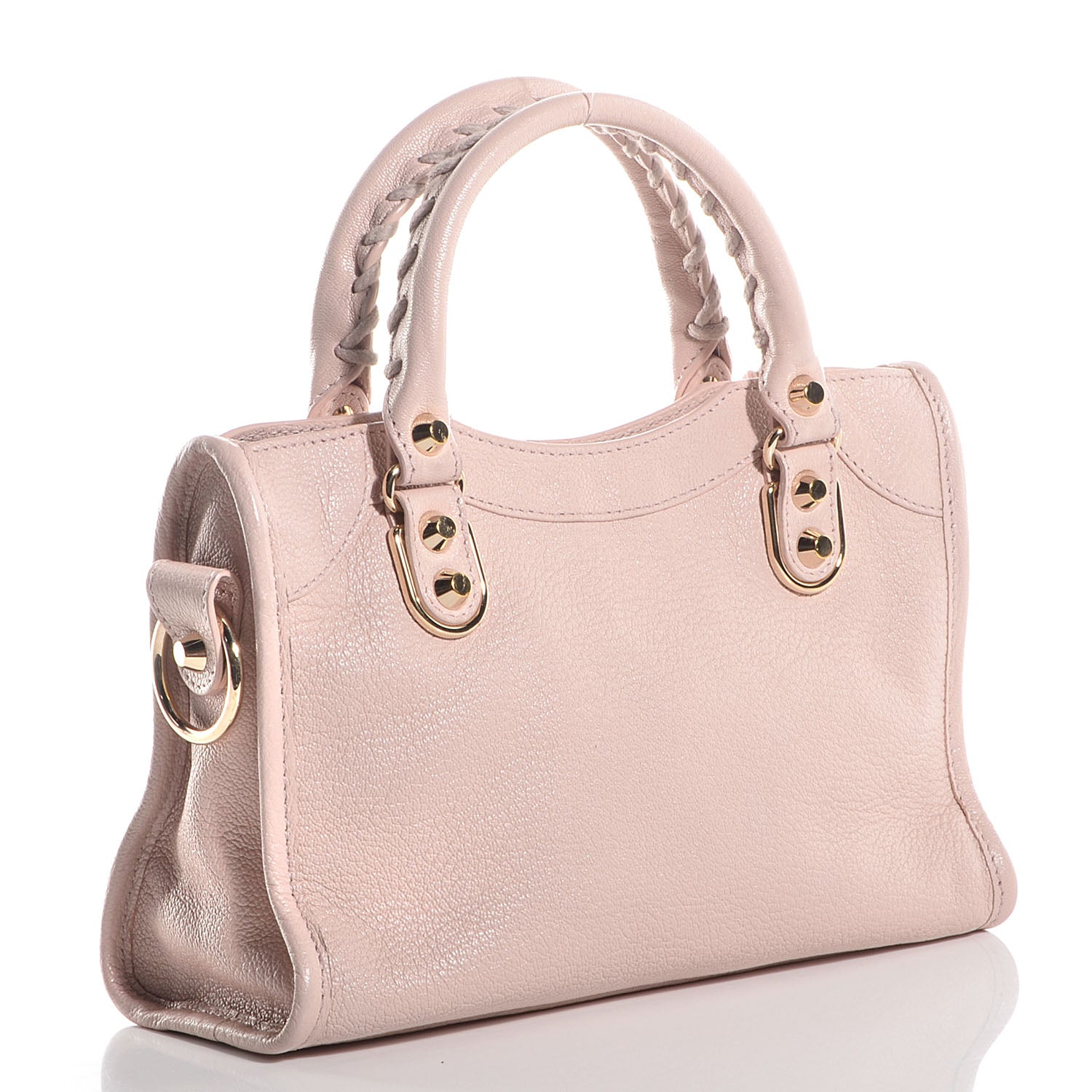 Balenciaga Chevre Gold Metallic Edge Hardware Mini City Rose Aubepine Bois de Rose 6 of 13