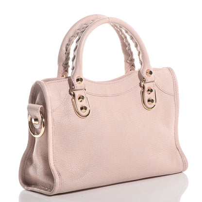 Balenciaga Chevre Gold Metallic Edge Hardware Mini City Rose Aubepine Bois de Rose 6 of 13
