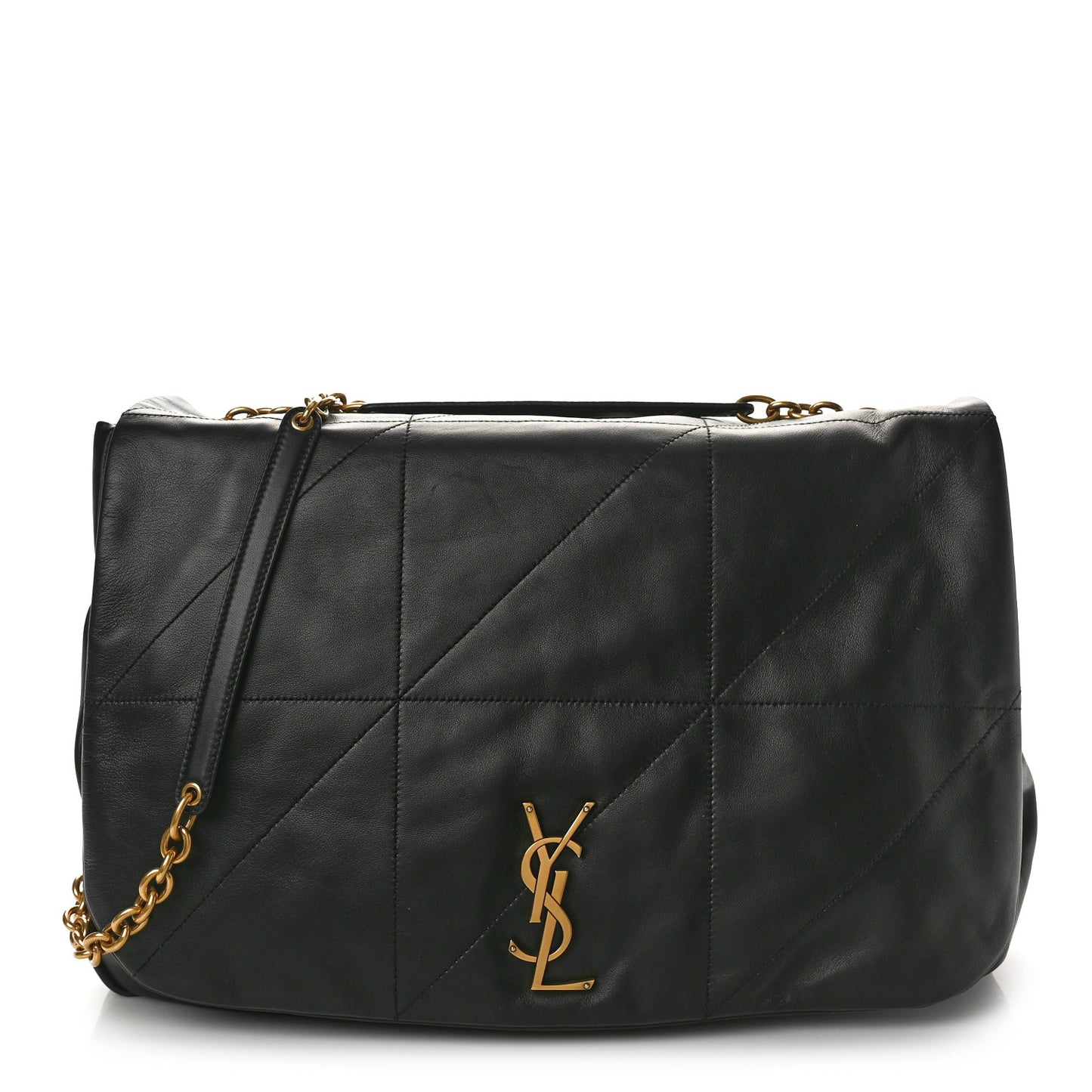 Lambskin Matelasse Monogram Large Jamie 4.3 Black