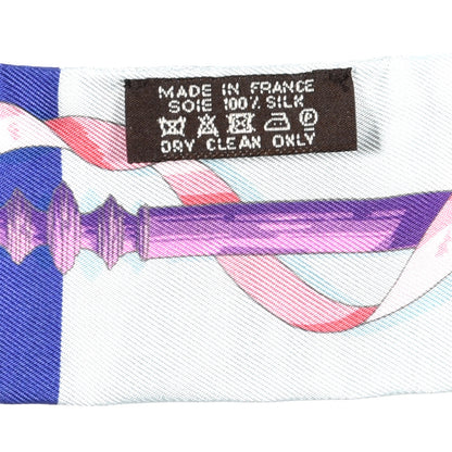 Hermes Silk Ferronnerie Twilly Mauve Rouge Ciel 3 of 4