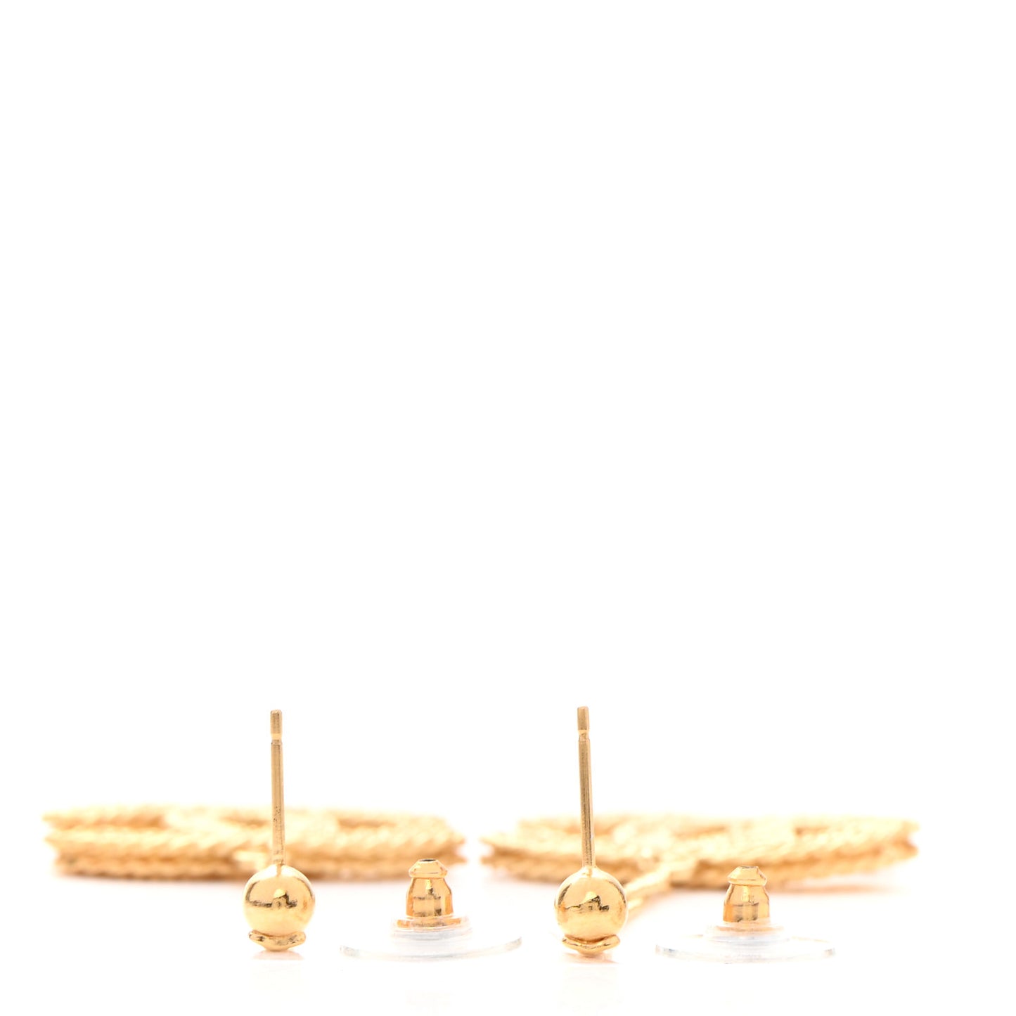CC Drop Earrings Matte Gold