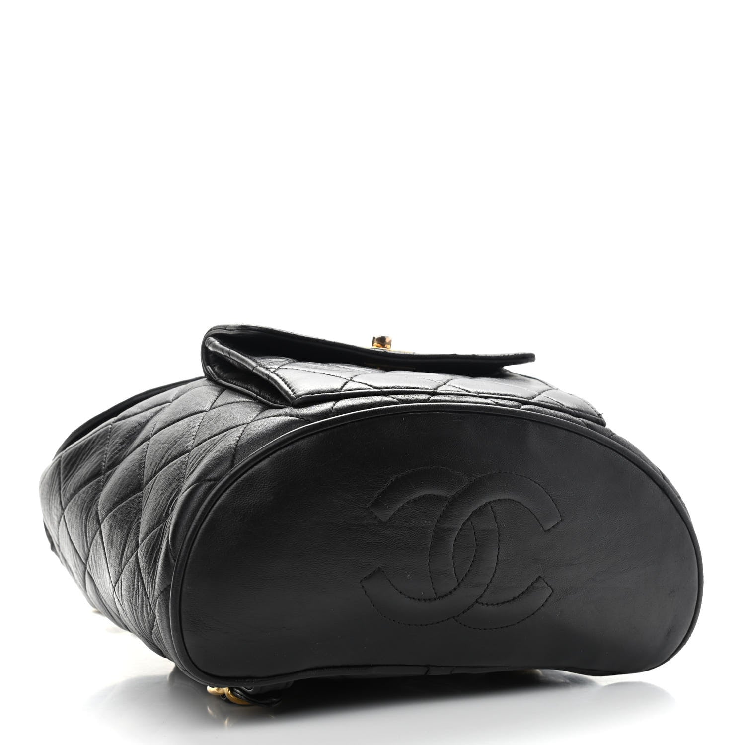 Chanel Lambskin Quilted Backpack Black 3 of 10