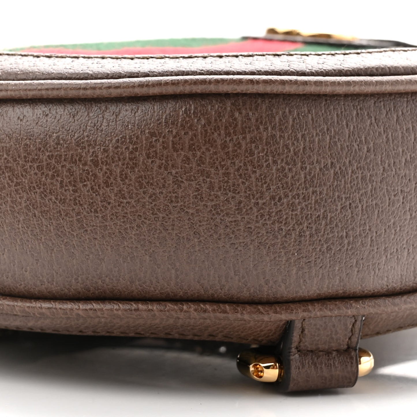 GG Supreme Monogram Web Mini Ophidia Round Backpack Brown