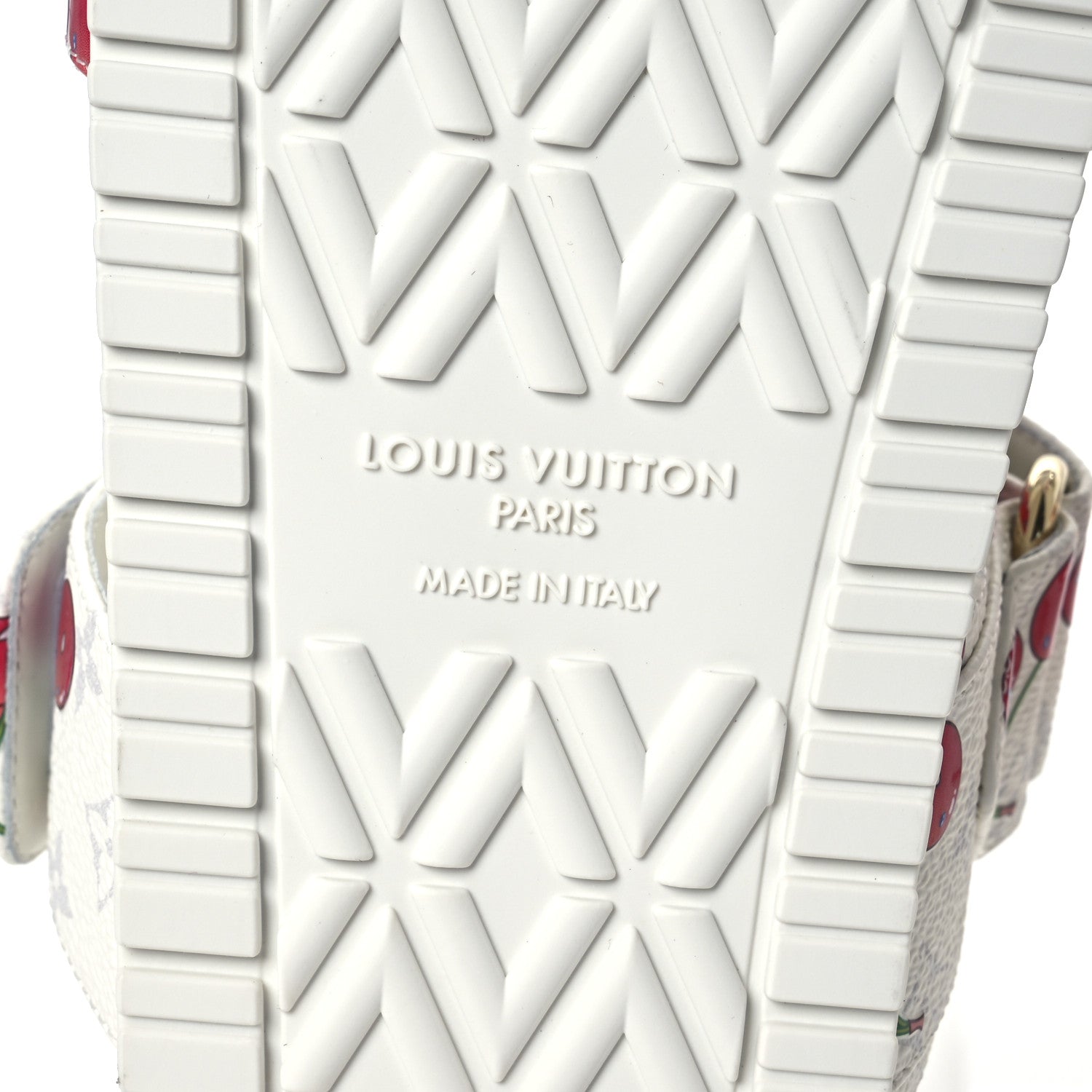 Louis Vuitton LV X TM Monogram Cerises Bom Dia Comfort Mule Sandals 38 White 8 of 11