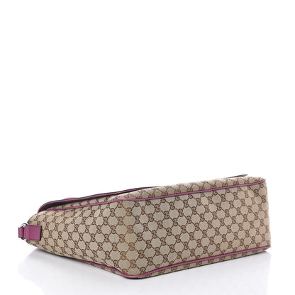 Gucci Monogram Convertible Diaper Bag Beige Peonia Flower 4 of 10