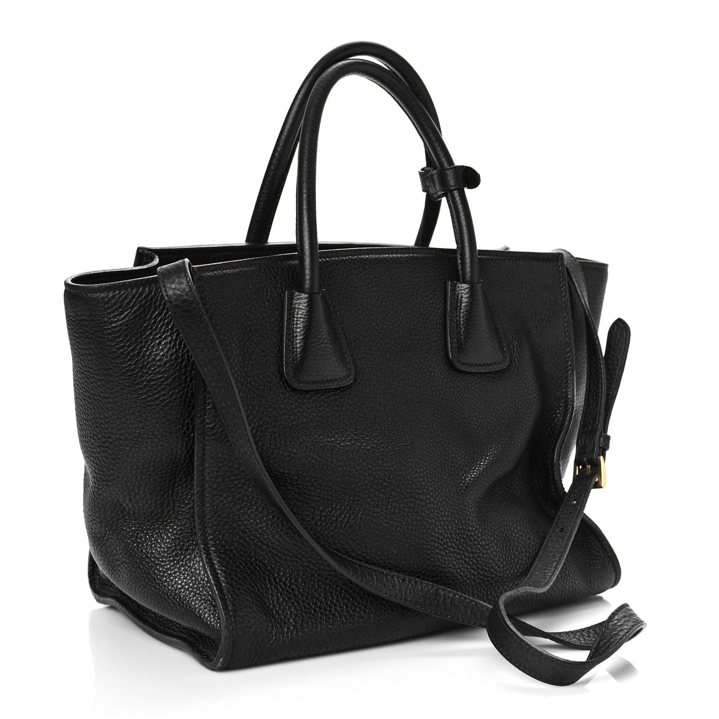 Vitello Phenix Shopping Tote Black