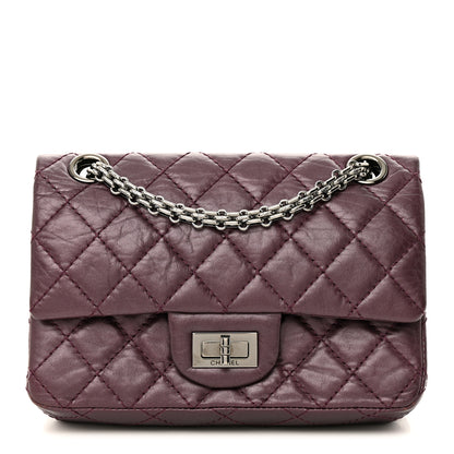 Chanel Metallic Calfskin Quilted 2.55 Reissue 224 Flap Purple 1 of 10