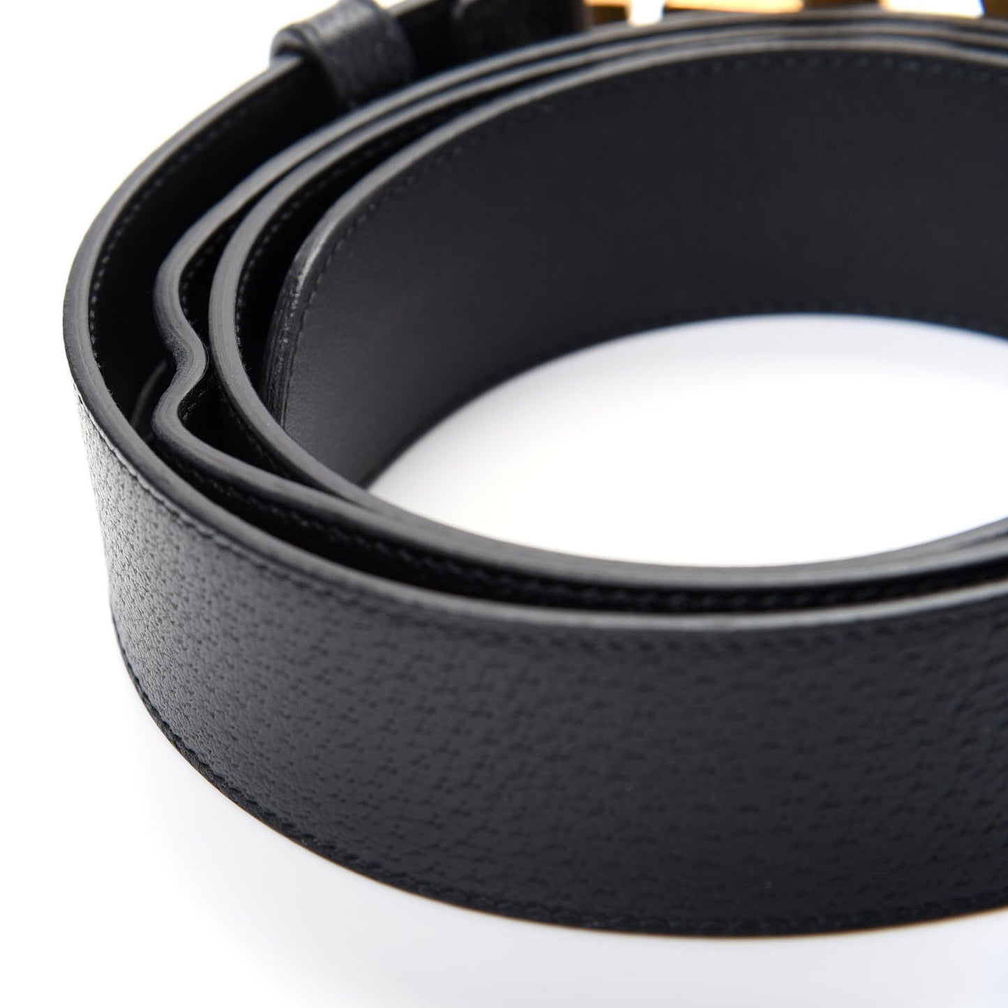 Textured Calfskin Double G 40mm Belt 115 46 Black