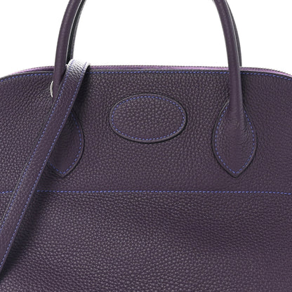 Hermes Taurillon Clemence Horseshoe Bolide 35 Raisin Bleu Electrique 8 of 12