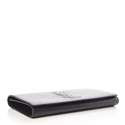 Saint Laurent Calfskin Monogram Large Belle De Jour Clutch Black 4 of 9
