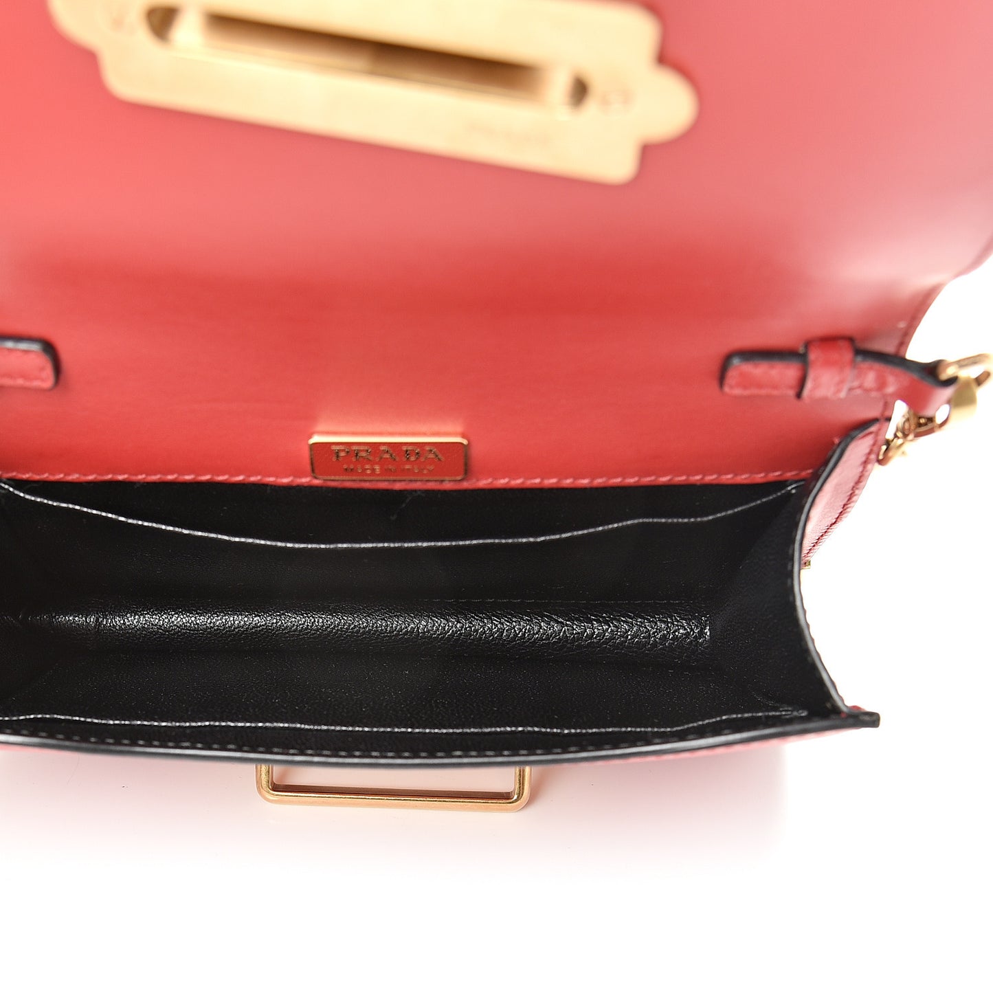 City Calfskin Saffiano Cahier Bag Fuoco Black