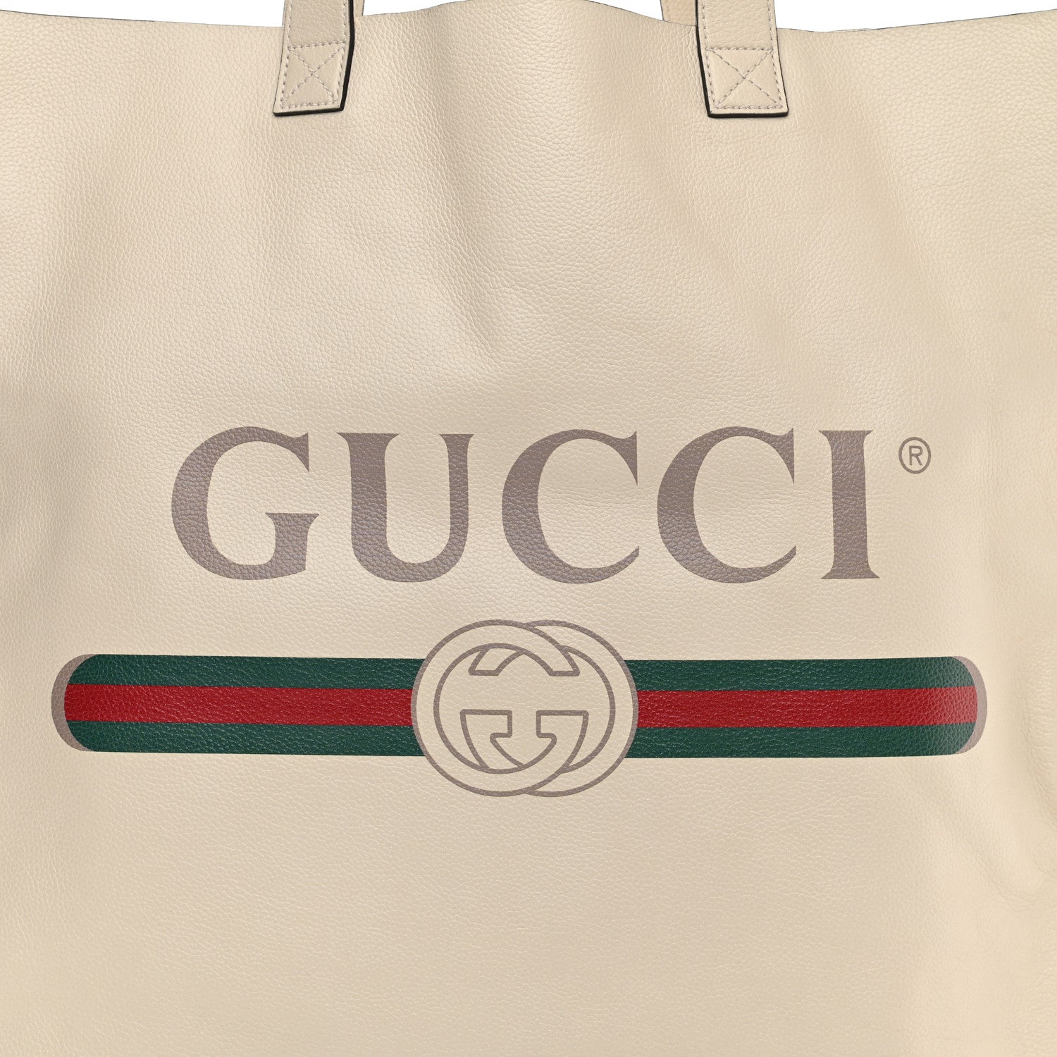Gucci Calfskin Mens Logo Tote White 9 of 11