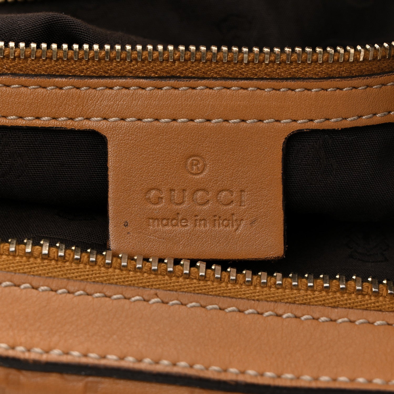Gucci Guccissima Medium GG Charm Satchel Brown 6 of 11