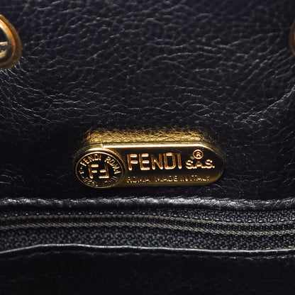 Fendi Calfskin Coated Canvas Pequin Bucket Bag Tobacco 6 of 10