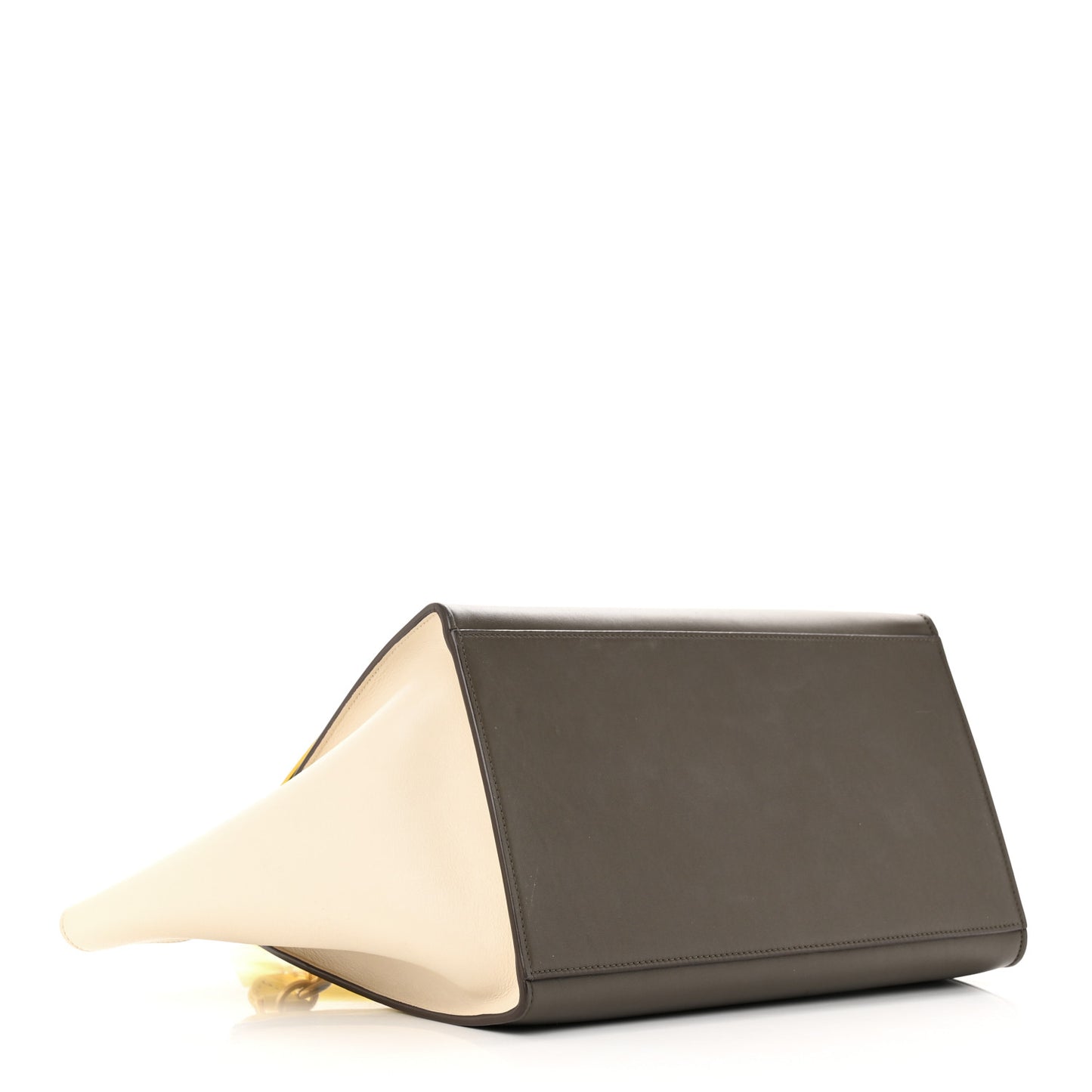 Elephant Calfskin Small Tri-Color Trapeze Yellow