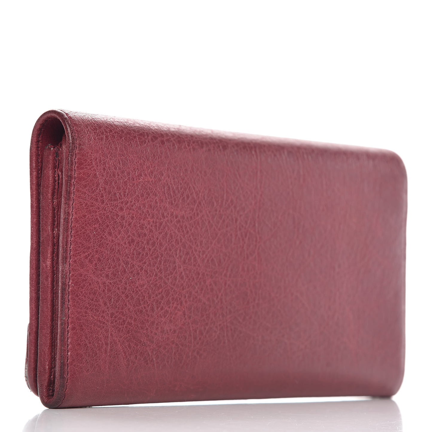 Agneau Classic Hardware Money Wallet Cassis
