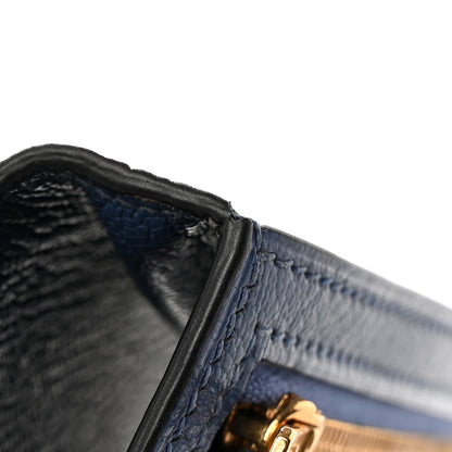 Hermes Chevre Mysore Bearn Gusset Wallet Bleu Agate 8 of 9