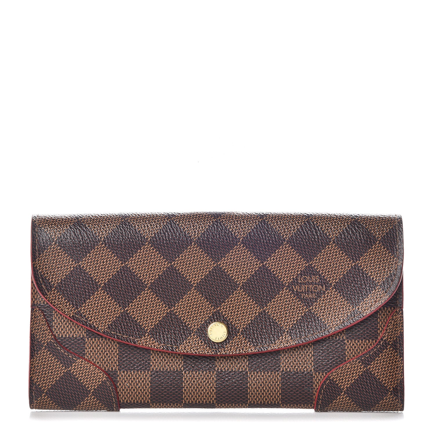 Louis Vuitton Damier Ebene Caissa Wallet Cherry 1 of 8