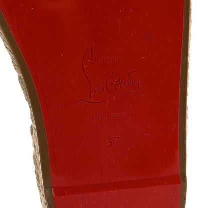 Christian Louboutin Calfskin Ariella Zeppa 130 Espadrille Sandals 37 Cuoio 7 of 8