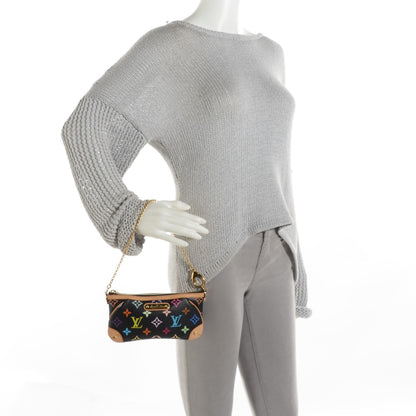 Louis Vuitton Monogram Multicolor Pochette Milla MM Black 2 of 7