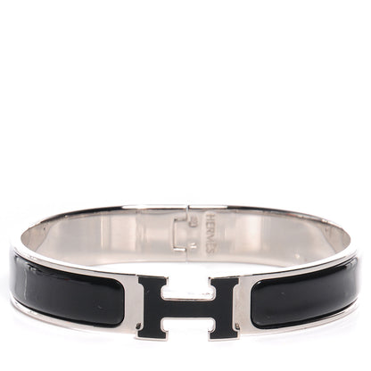 Hermes Enamel Narrow Clic Clac H Bracelet GM Black 1 of 6