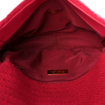 Chanel Tweed Quilted Large Chanel 19 Flap Pink 4 of 10