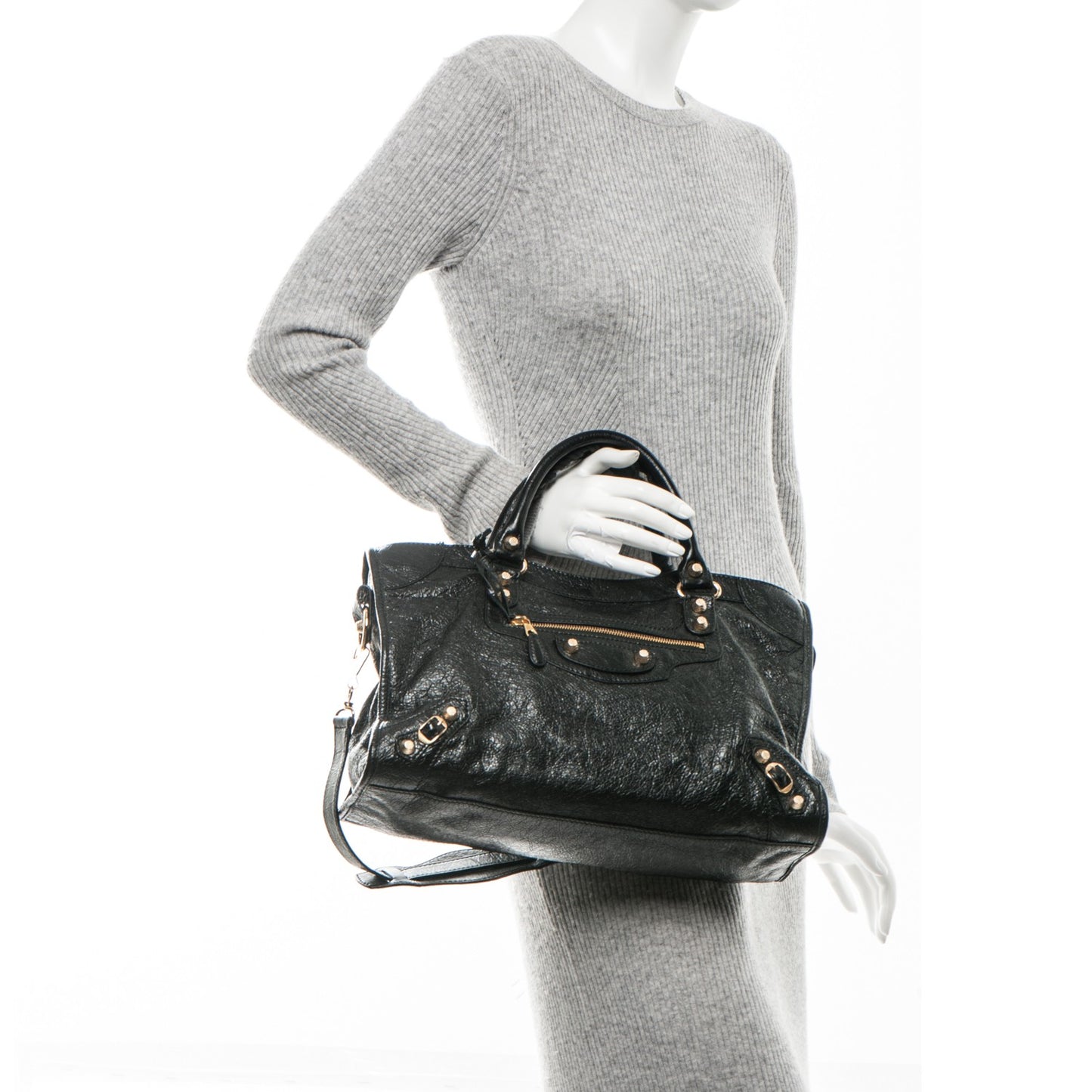 Agneau Giant 12 Gold Hardware City Black